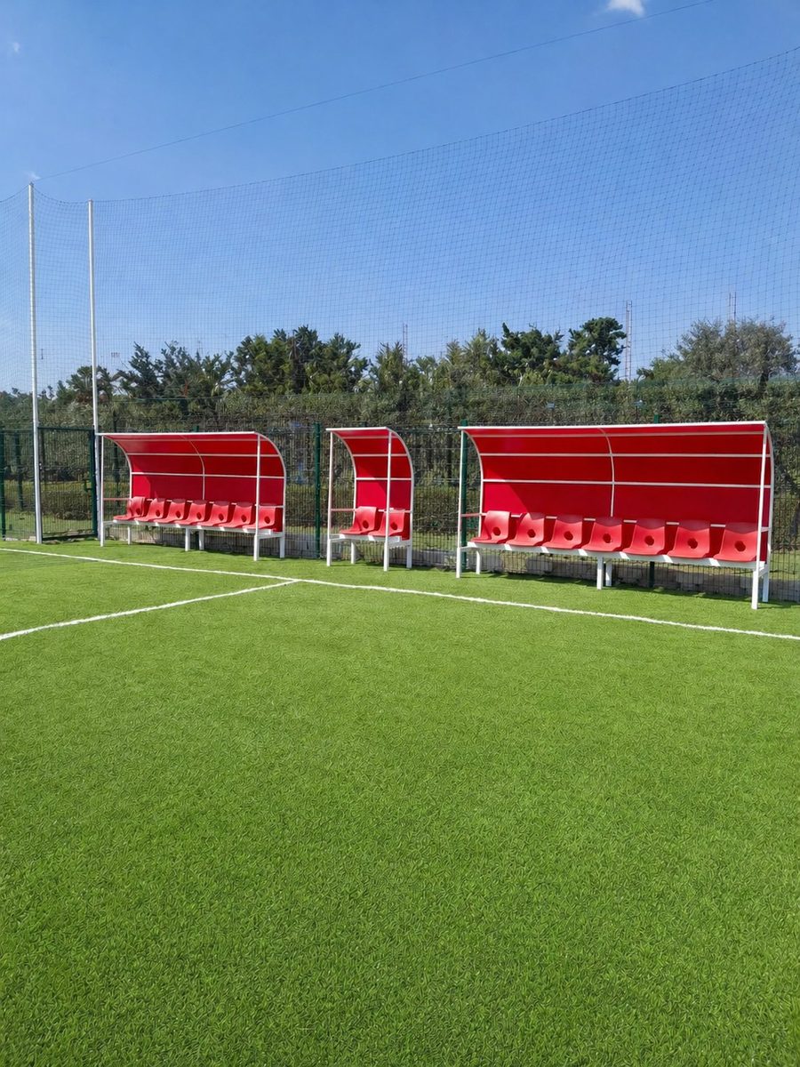 Bancas de jugadores techadas para canchas en Monterrey