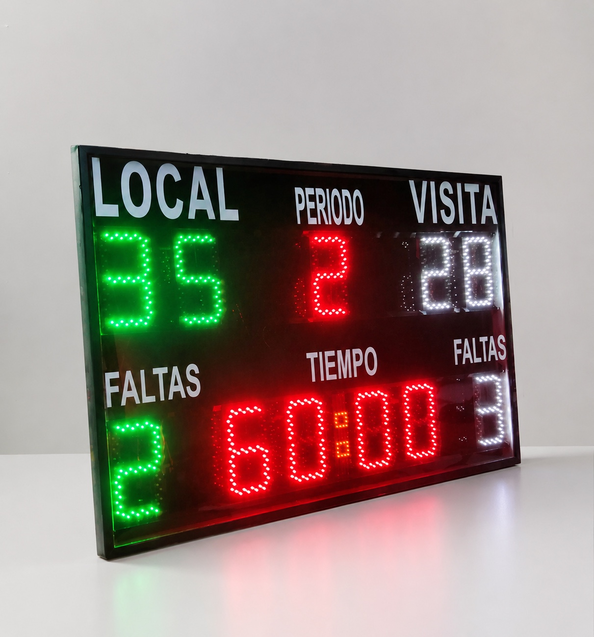 Marcador digital deportivo para cancha escolar