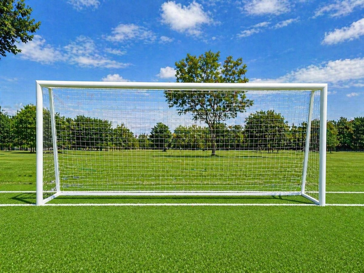 Porterías oficiales de aluminio para cancha escolar
