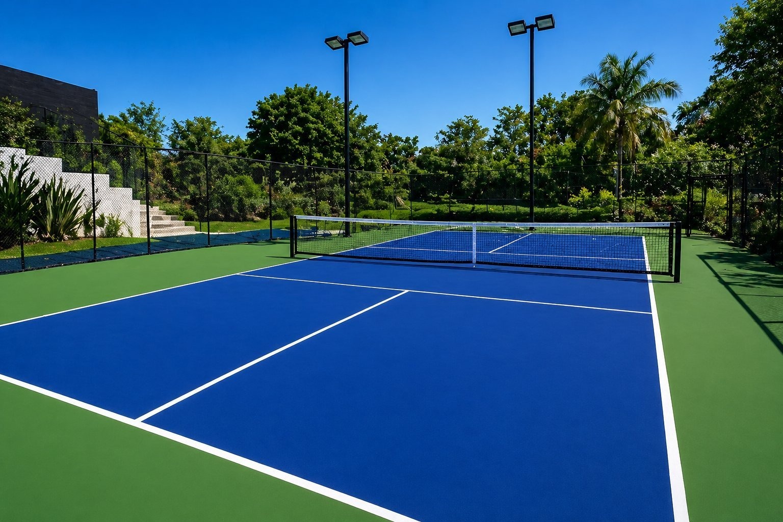 Cancha de pickleball en hotel premium de México