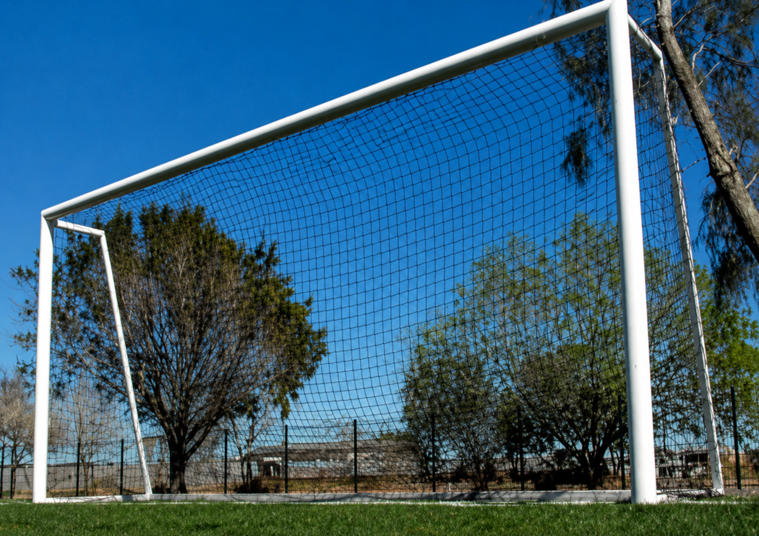portería para fútbol 7 en sistema mini estadio