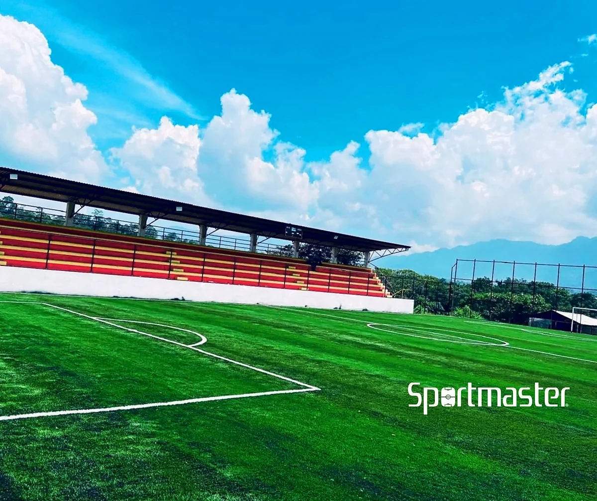Cancha de fútbol 7 con pasto sintético en Estadio Fútbol 7 Municipal, Bachajón, Chilón