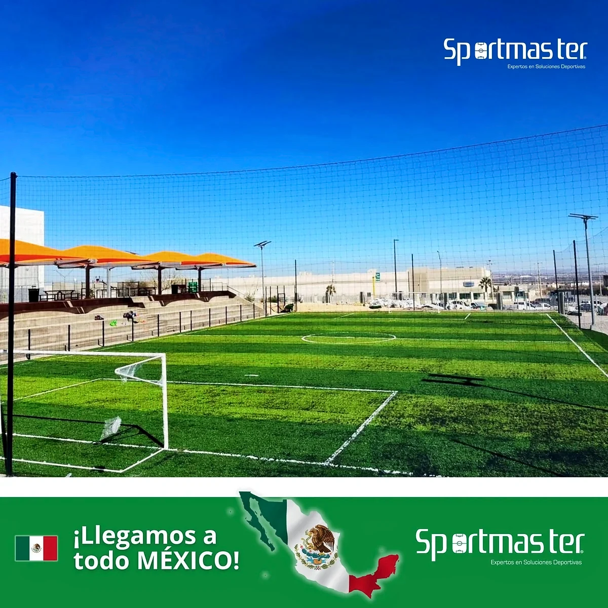 Cancha de fútbol 7 con pasto sintético en Ciudad Juárez, Chihuahua