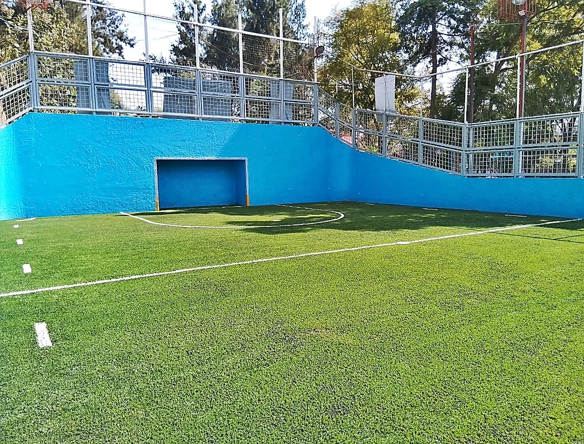 Cancha de fútbol 5 con pasto sintético en Marcram, Álvaro Obregón