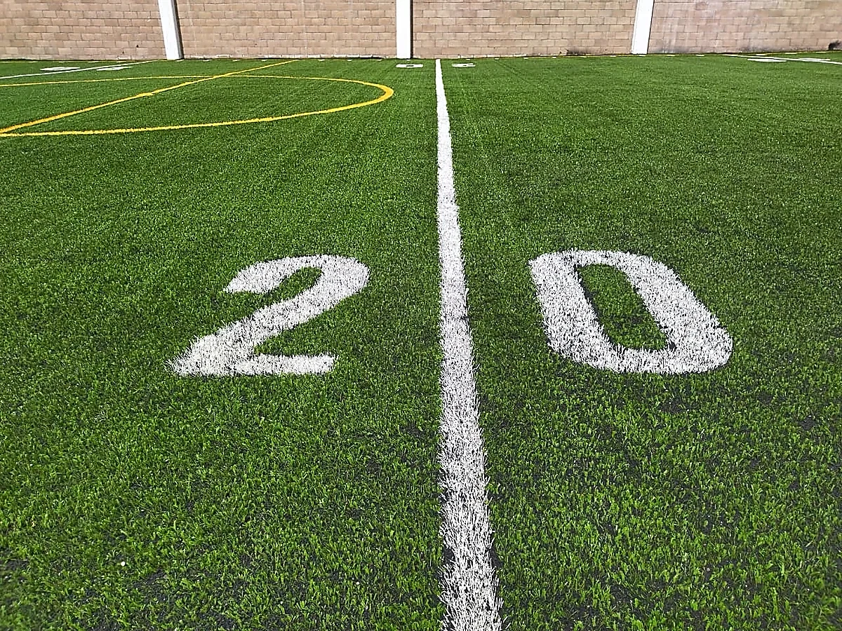 Cancha de tochito con pasto sintético en Tecámac, Estado de México: la cancha y su entorno