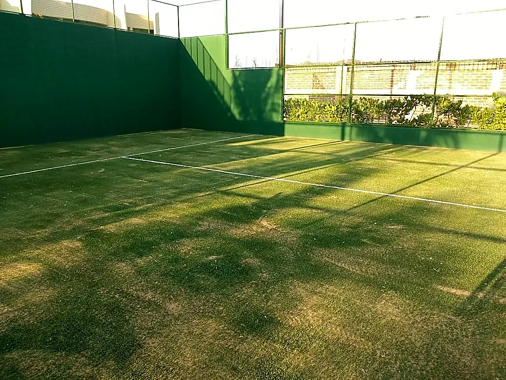 Cancha de pádel con pasto sintético en Condominio Punta Majahua, La Unión de Isidoro Montes de Oca