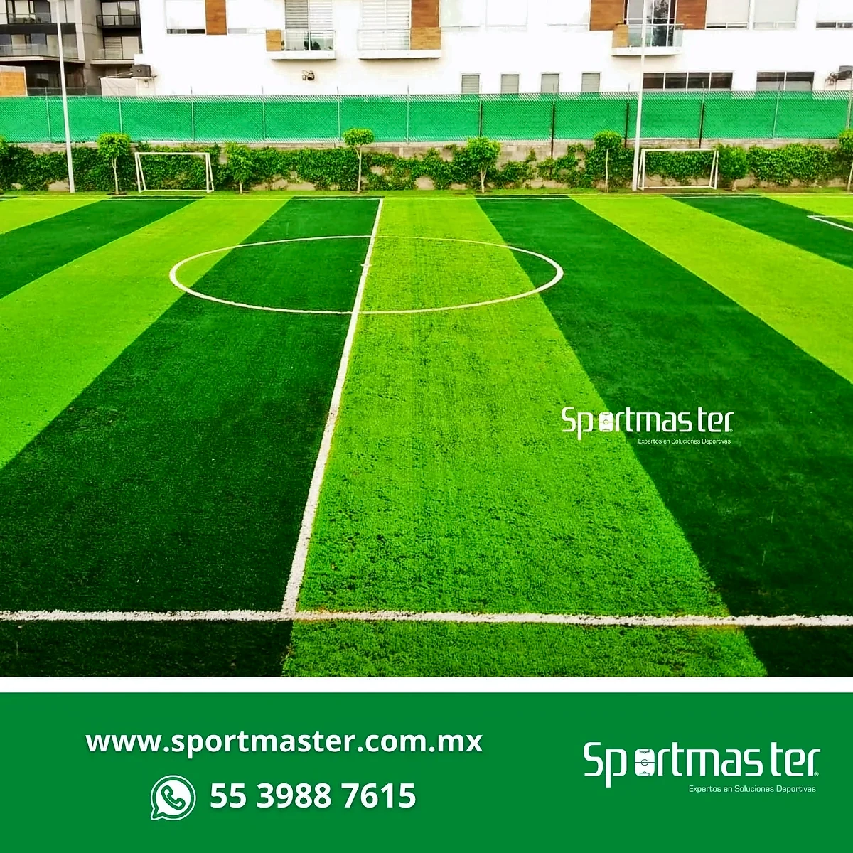 Cancha de fútbol 7 con pasto sintético en Colegio México Nuevo, San Andrés Cholula