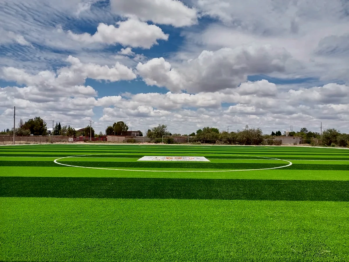 Cancha de fútbol soccer con pasto sintético en Villa de Ramos, San Luis Potosí