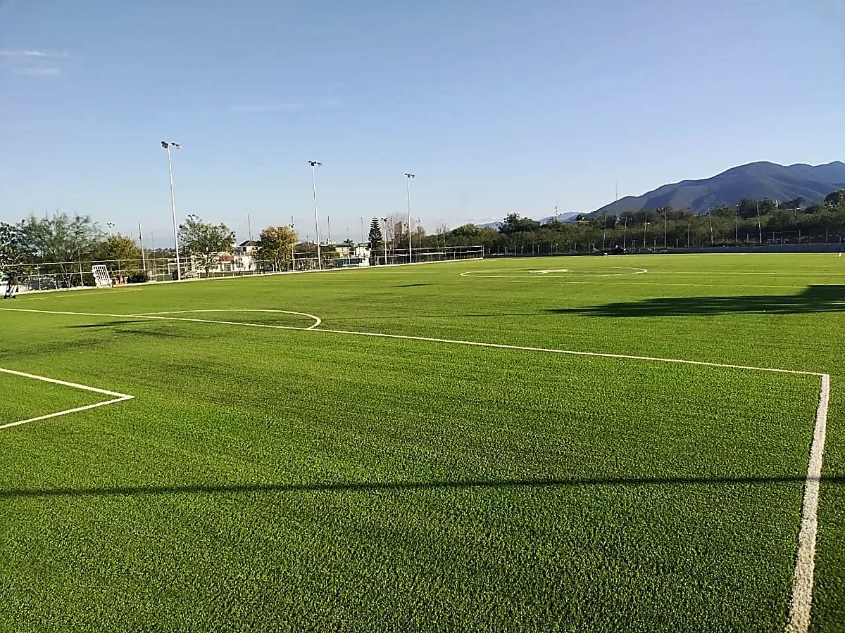 Cancha de fútbol soccer con pasto sintético en Ciudad Victoria, Tamaulipas