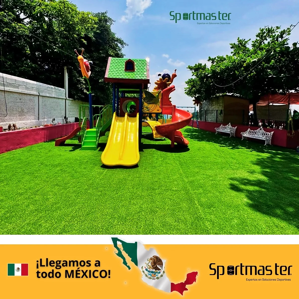 Área verde con pasto sintético con pasto sintético en Casa de la Cultura de Ozuluama, Veracruz: pasto sintético instalado