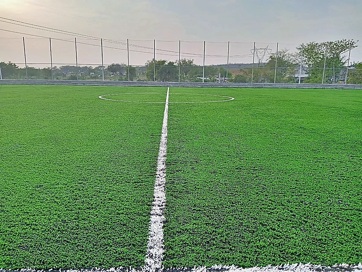Cancha de fútbol 7 con pasto sintético en Campo Ozuluama, Veracruz: otra vista de la cancha de fútbol 7